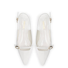 Load image into Gallery viewer, Ines Flat In White Patent Leather