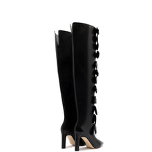 Load image into Gallery viewer, Larroudé for Jonathan Cohen: Tie Boot In Black Leather