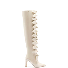 Load image into Gallery viewer, Larroudé for Jonathan Cohen: Tie Boot In Ivory Leather