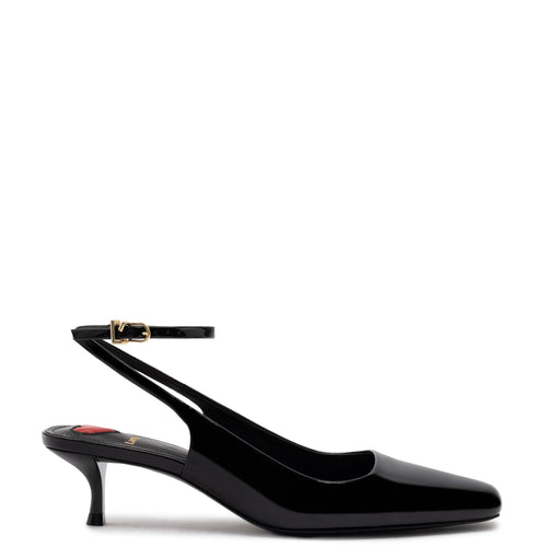 Amal Pump In Black Patent Leather