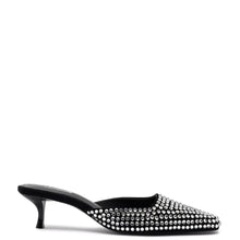 Load image into Gallery viewer, Amal Crystal Mule In Black Suede