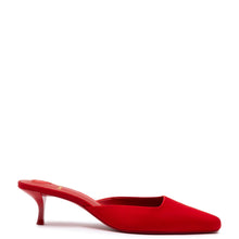 Load image into Gallery viewer, Amal Mule In Cherry Satin