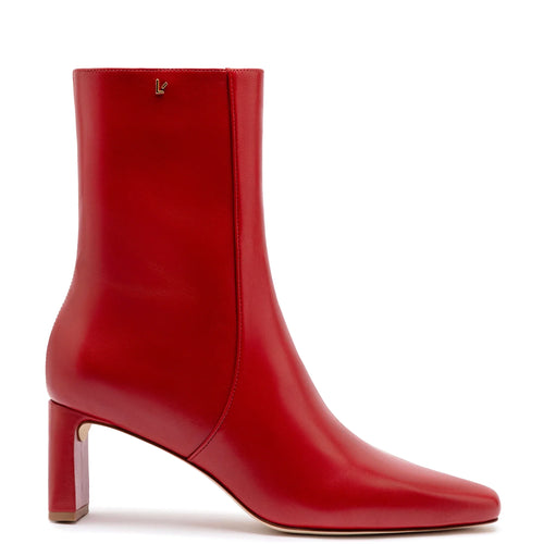 Alexis Bootie In Blood Red Leather