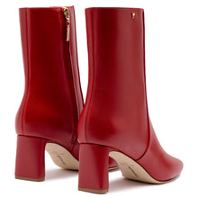 Load image into Gallery viewer, Alexis Bootie In Blood Red Leather