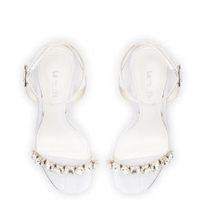 Calypso Sandal In White Fabric