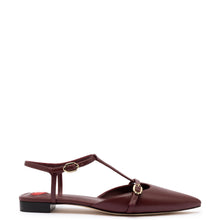 Load image into Gallery viewer, Grace Flat In Burgundy Leather