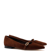 Load image into Gallery viewer, Irene Flat In Brown Suede