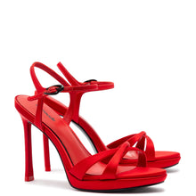 Load image into Gallery viewer, Angelina Sandal In Cherry Satin