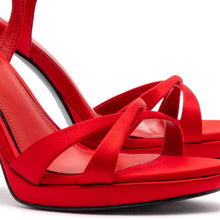 Load image into Gallery viewer, Angelina Sandal In Cherry Satin