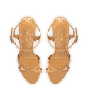 Angelina Sandal In Tan Patent Leather