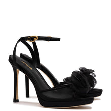 Load image into Gallery viewer, Salma Platform Sandal In Black Satin