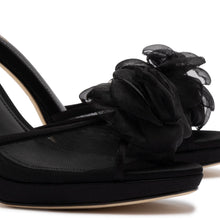 Load image into Gallery viewer, Salma Platform Sandal In Black Satin