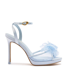 Load image into Gallery viewer, Salma Platform Sandal In Cerulean Blue Satin