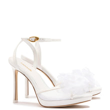 Load image into Gallery viewer, Salma Platform Sandal In White Satin