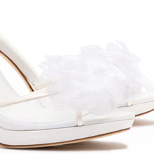 Load image into Gallery viewer, Salma Platform Sandal In White Satin