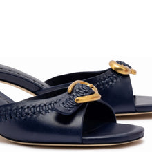 Load image into Gallery viewer, Verona Mule In Navy Leather