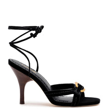 Load image into Gallery viewer, Verona Strappy Sandal In Black Suede