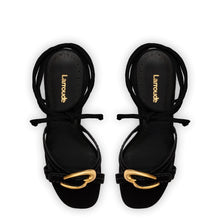 Load image into Gallery viewer, Verona Strappy Sandal In Black Suede