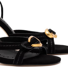 Load image into Gallery viewer, Verona Strappy Sandal In Black Suede