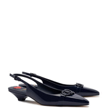 Load image into Gallery viewer, Franca Pump In Navy Patent Leather