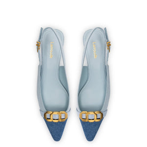 Franca Pump In Blue Denim