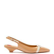 Load image into Gallery viewer, Franca Pump In Tan Patent Leather