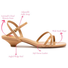 Load image into Gallery viewer, Charlotte Sandal In Tan Patent Leather