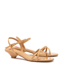 Load image into Gallery viewer, Charlotte Sandal In Tan Patent Leather