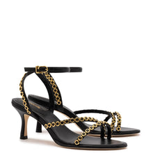 Load image into Gallery viewer, Milanina Mini Sandal In Black Leather