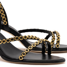 Load image into Gallery viewer, Milanina Mini Sandal In Black Leather