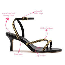 Load image into Gallery viewer, Milanina Mini Sandal In Black Leather