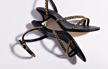 Load image into Gallery viewer, Milanina Mini Sandal In Black Leather