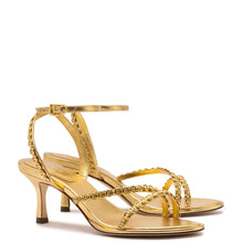 Load image into Gallery viewer, Milanina Mini Sandal In Gold Metallic Leather