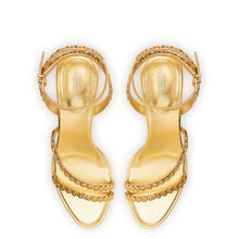 Load image into Gallery viewer, Milanina Mini Sandal In Gold Metallic Leather