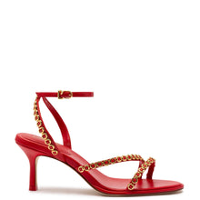 Load image into Gallery viewer, Milanina Mini Sandal In Scarlet Leather