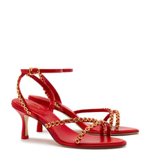 Load image into Gallery viewer, Milanina Mini Sandal In Scarlet Leather