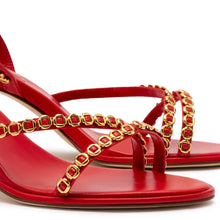 Load image into Gallery viewer, Milanina Mini Sandal In Scarlet Leather