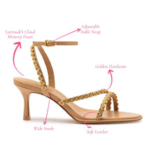 Load image into Gallery viewer, Milanina Mini Sandal In Tan Leather