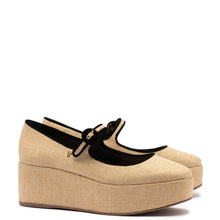 Load image into Gallery viewer, Blair Flatform In Beige Raffia