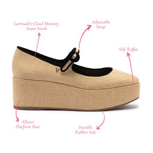 Load image into Gallery viewer, Blair Flatform In Beige Raffia