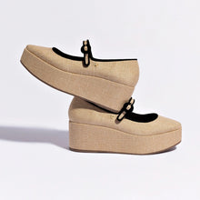 Load image into Gallery viewer, Blair Flatform In Beige Raffia