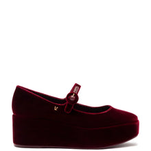 Load image into Gallery viewer, Blair Flatform In Wine Velvet