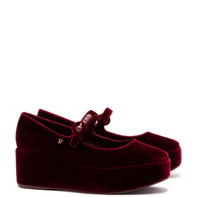 Load image into Gallery viewer, Blair Flatform In Wine Velvet