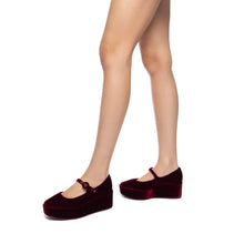 Load image into Gallery viewer, Blair Flatform In Wine Velvet