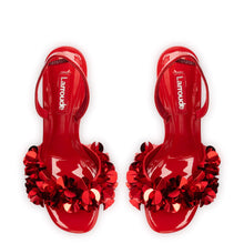 Load image into Gallery viewer, Morgan Sandal In Scarlet Patent Leather