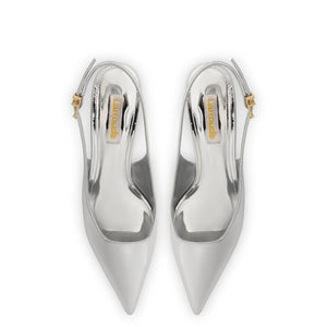 Loulou Pump In Silver Specchio