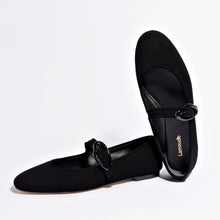 Load image into Gallery viewer, Verona Ballet Flat In Black Suede