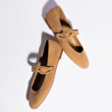 Load image into Gallery viewer, Verona Ballet Flat In Peanut Suede