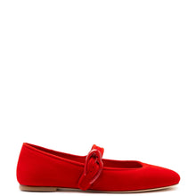 Load image into Gallery viewer, Verona Ballet Flat In Scarlet Suede