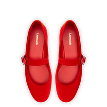 Load image into Gallery viewer, Verona Ballet Flat In Scarlet Suede